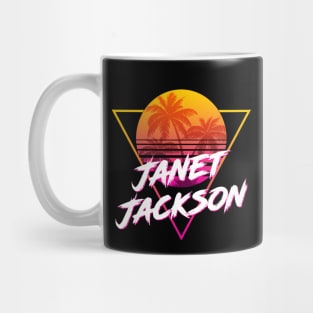 Janet Jackson - Proud Name Retro 80s Sunset Aesthetic Design Mug